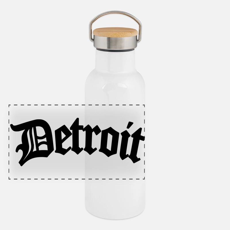 Detroit Gourde isotherme avec bouchon en bambou