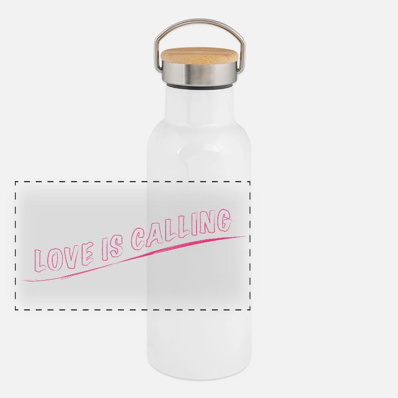 Love is Calling Panoramic Thermal Bottle with Bamboo Lid
