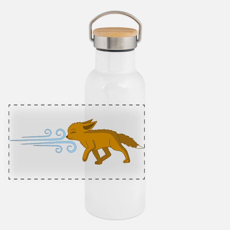 The Fox and the Wind Panoramic Thermal Bottle with Bamboo Lid