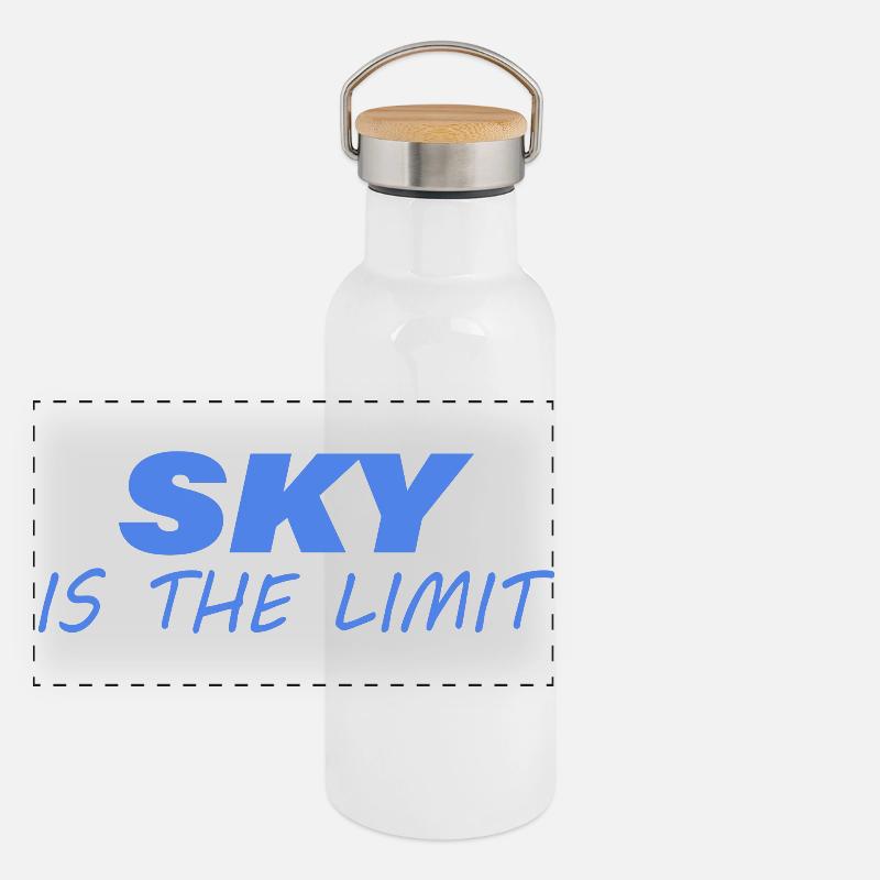 IL N’Y A PAS DE LIMITE Gourde isotherme avec bouchon en bambou