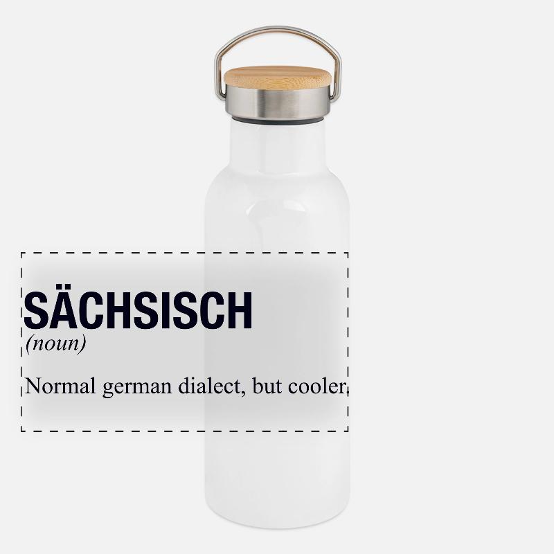 SAXON Saxony Panoramic Thermal Bottle with Bamboo Lid