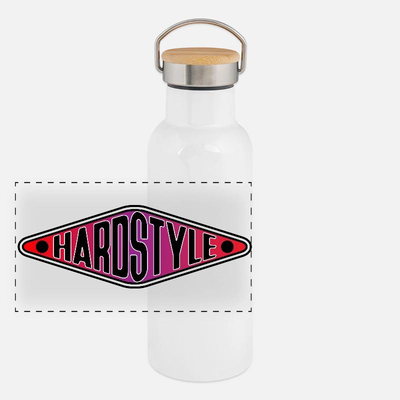Hardstyle Shirt - Hardcore Techno Rave Vibes Panoramic Thermal Bottle with Bamboo Lid