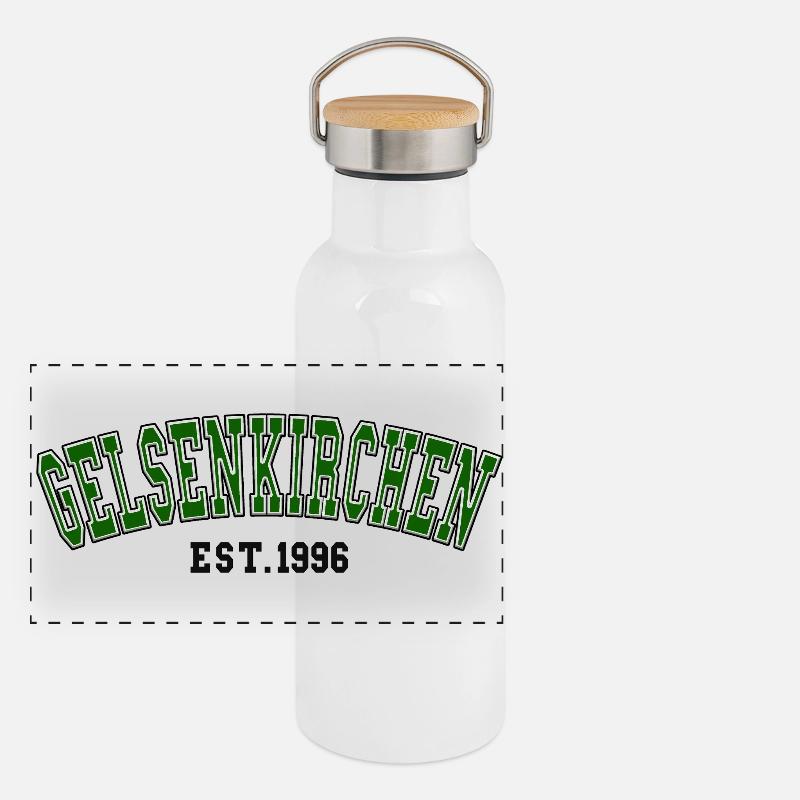 Gelsenkirchen Est. 1996 Panoramic Thermal Bottle with Bamboo Lid