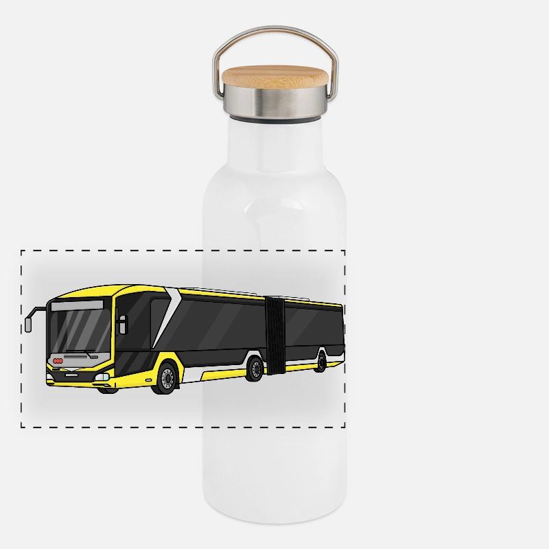 Bus Panorama Thermosflasche mit Bambusdeckel