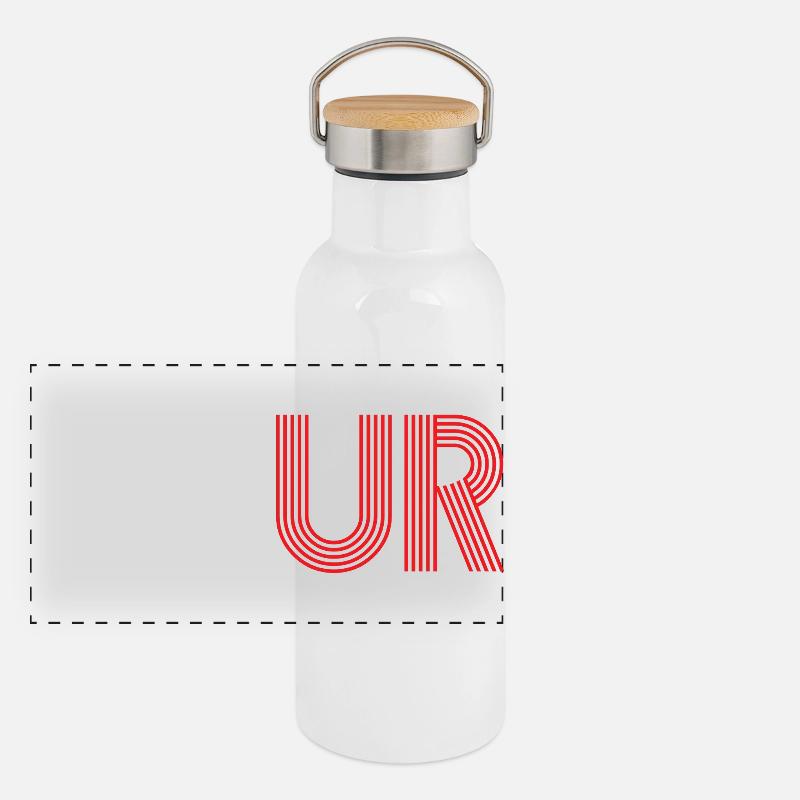 Panorama Thermosflasche mit Bambusdeckel