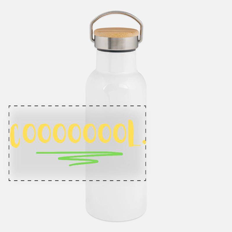 Gourde isotherme avec bouchon en bambou