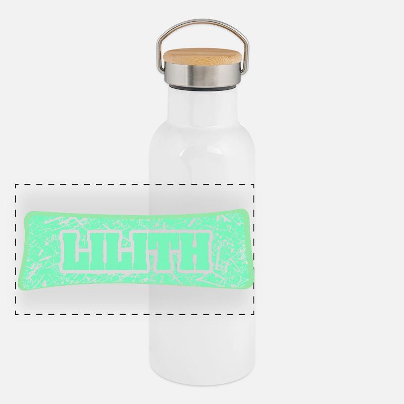Panorama Thermosflasche mit Bambusdeckel