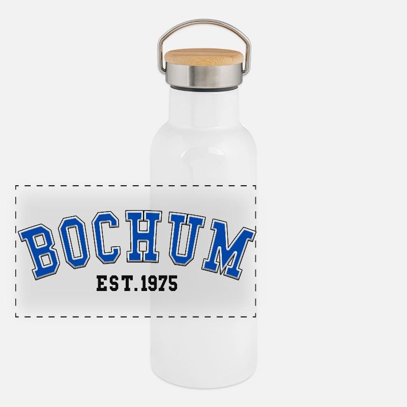 Bochum Est. 1975 Gourde isotherme avec bouchon en bambou