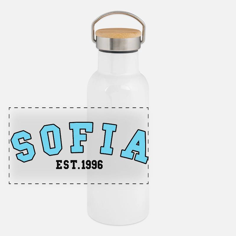 Sofia fondée en 1996 Gourde isotherme avec bouchon en bambou