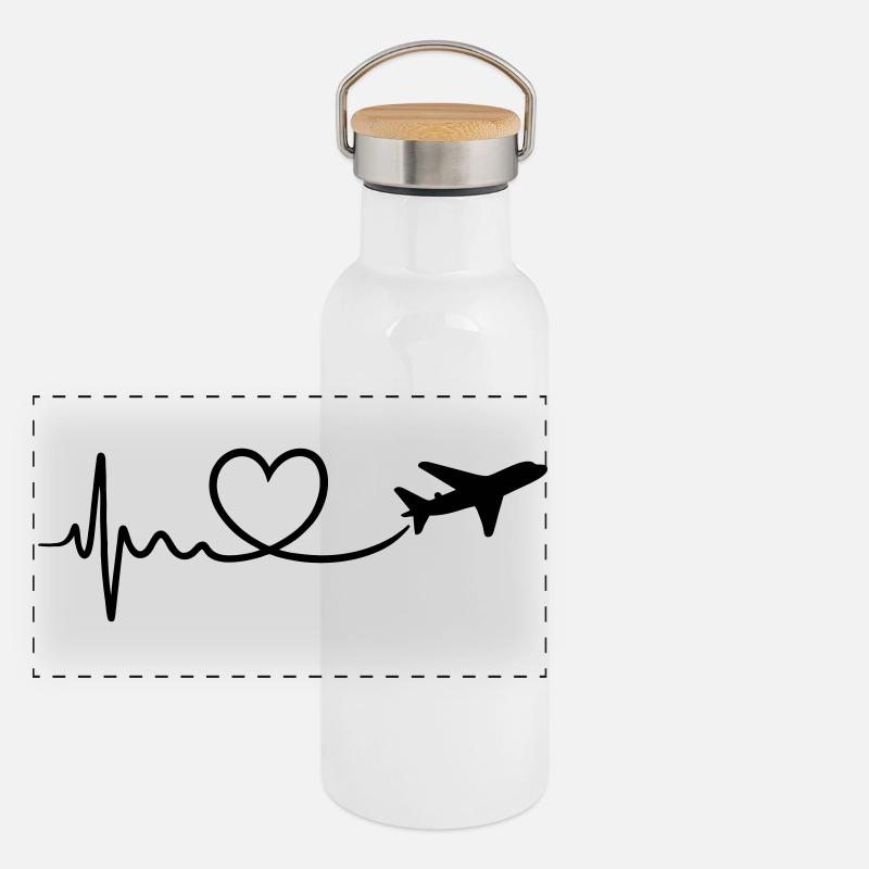 Travel Love Panoramic Thermal Bottle with Bamboo Lid