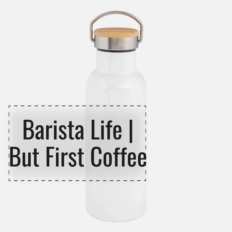 Barista Life Coffee Panoramic Thermal Bottle with Bamboo Lid