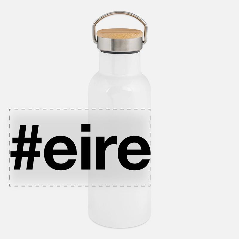 Irlande Hashtag Irlande Gourde isotherme avec bouchon en bambou