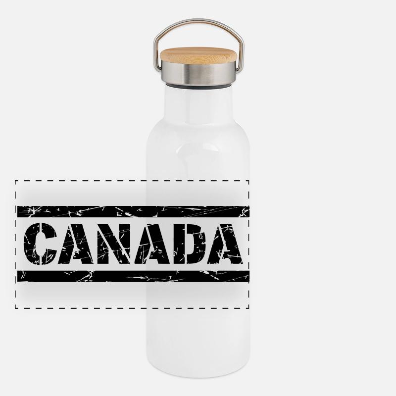 Canada Panoramic Thermal Bottle with Bamboo Lid