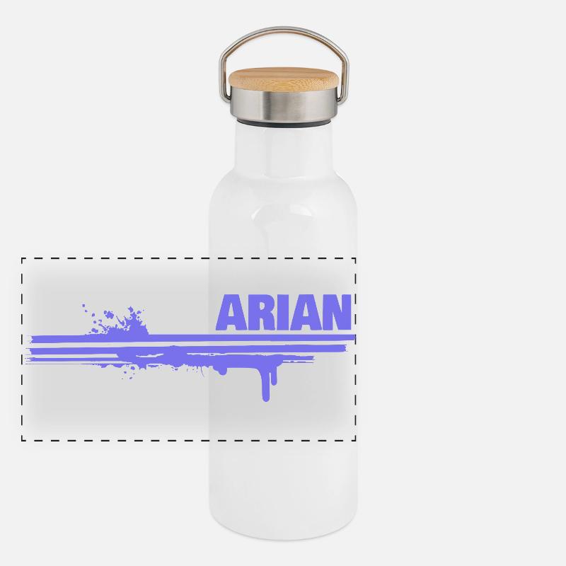 Gift for Arian Panoramic Thermal Bottle with Bamboo Lid