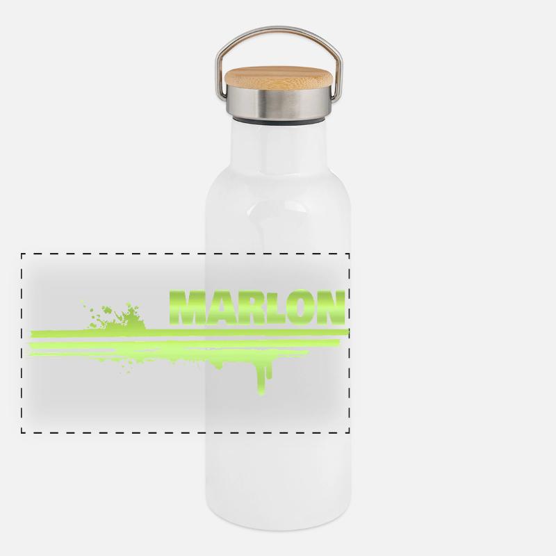Gourde isotherme avec bouchon en bambou