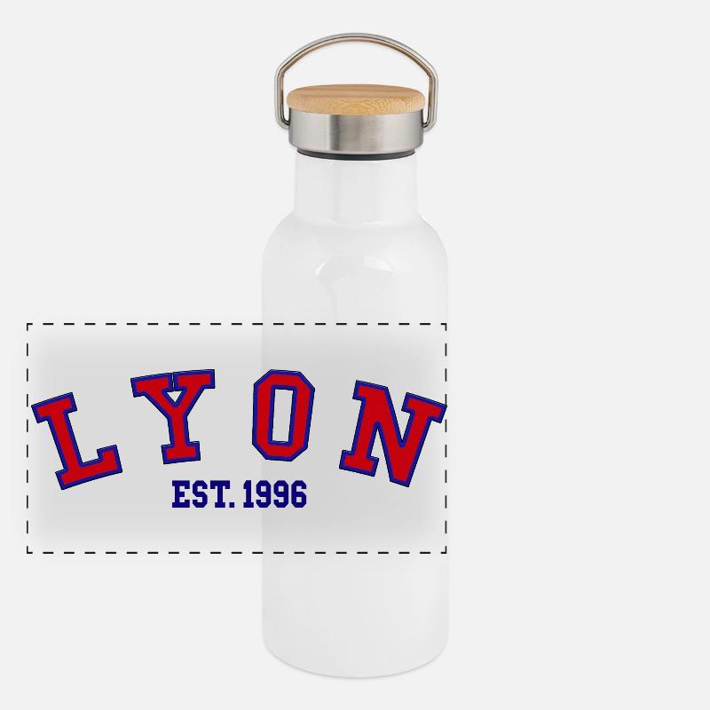 Lyon Fondée en 1996 Gourde isotherme avec bouchon en bambou