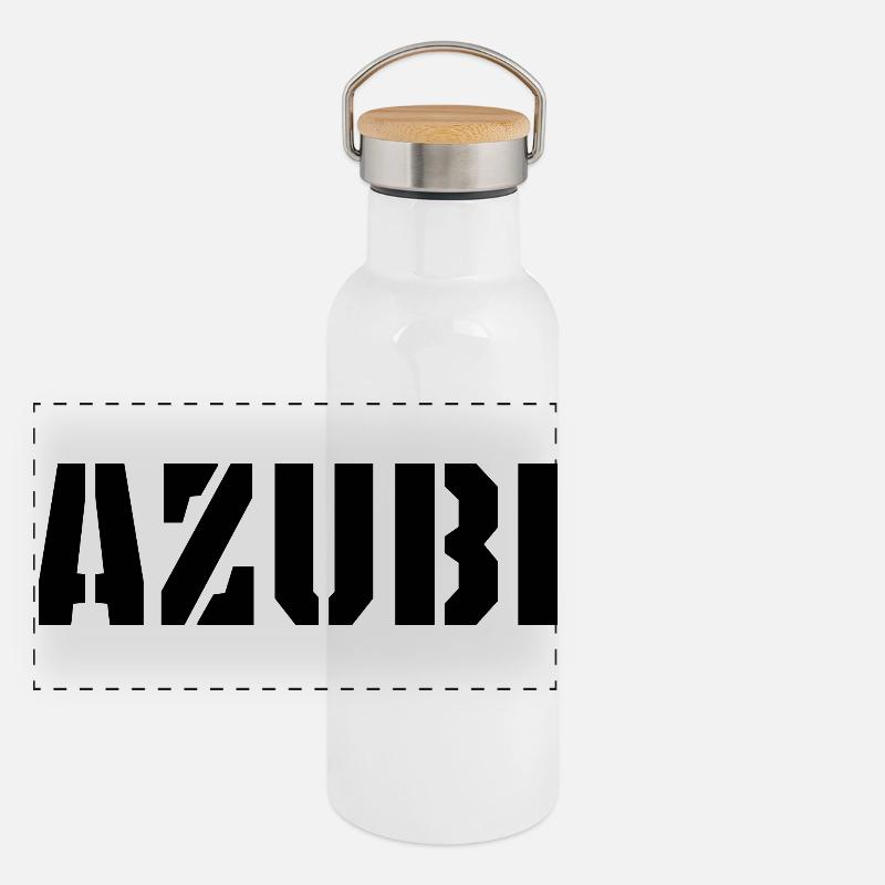 Azubi Tshirt Panorama Thermosflasche mit Bambusdeckel