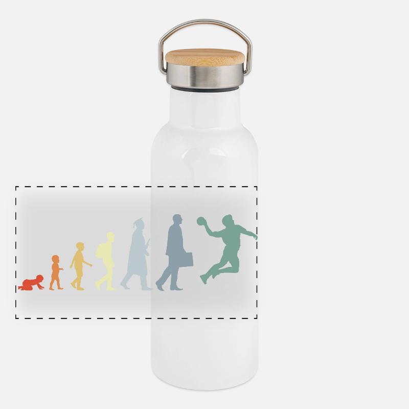 Vintage Handball Evolution Panoramic Thermal Bottle with Bamboo Lid