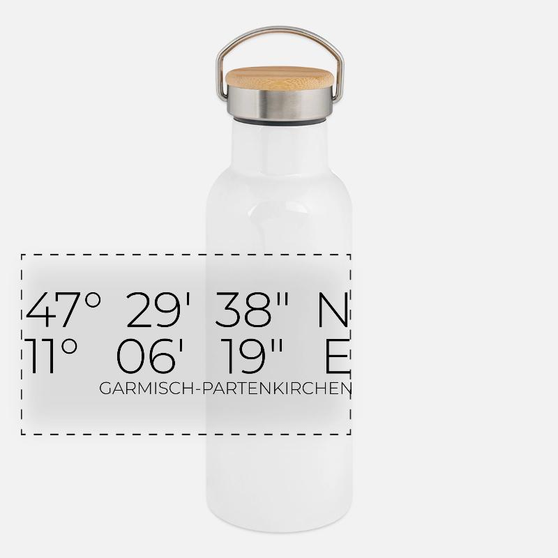 Coordinates Garmisch Partenkirchen Panoramic Thermal Bottle with Bamboo Lid
