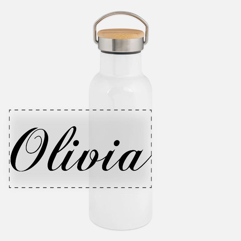 Panorama Thermosflasche mit Bambusdeckel