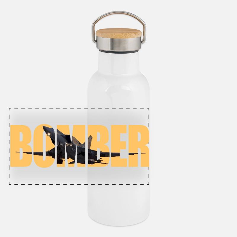 Bomber Tu-22 M3 Panorama Thermosflasche mit Bambusdeckel