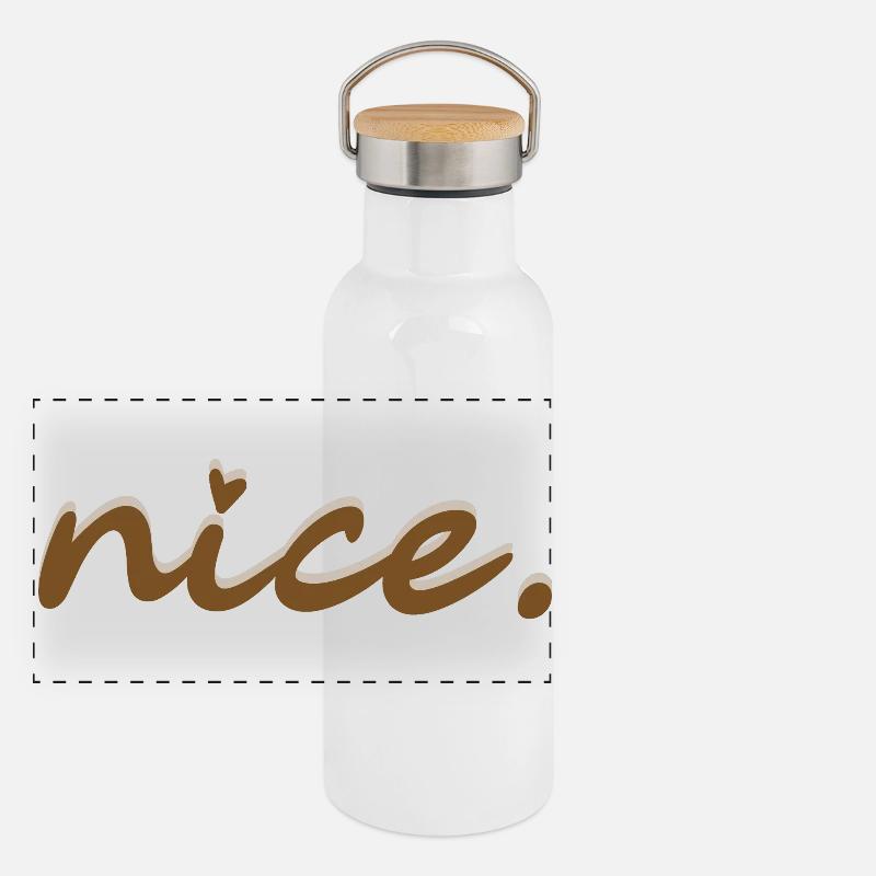 nice (brown with light shadow) Panoramic Thermal Bottle with Bamboo Lid