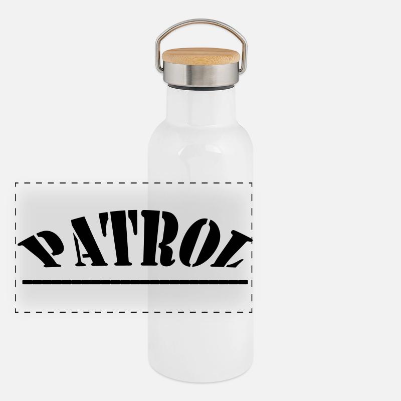 PATROUILLE Gourde isotherme avec bouchon en bambou