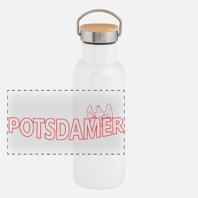Gourde isotherme avec bouchon en bambou