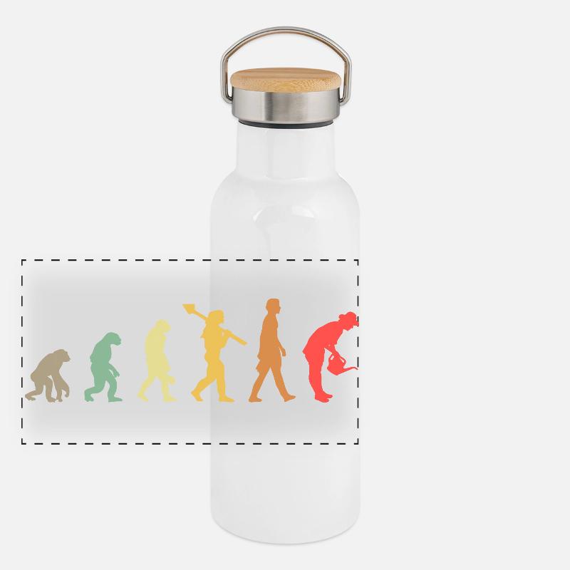 Evolution Gardener Frau Panorama Thermosflasche mit Bambusdeckel
