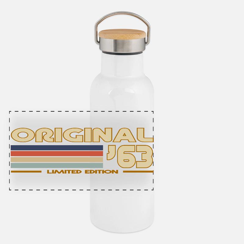 1963 Panoramic Thermal Bottle with Bamboo Lid