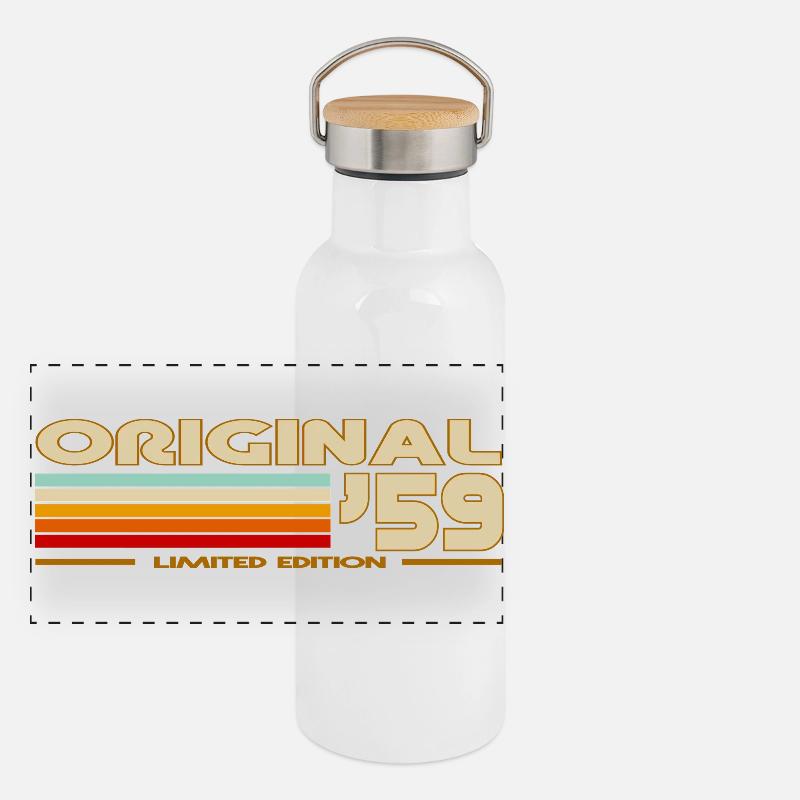 Panorama Thermosflasche mit Bambusdeckel