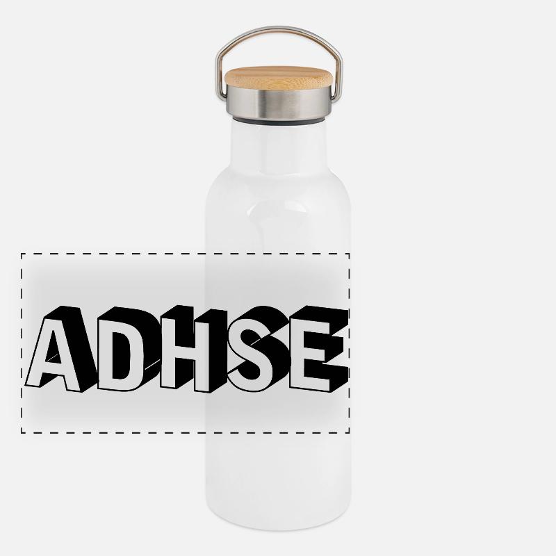 TDAH Gourde isotherme avec bouchon en bambou