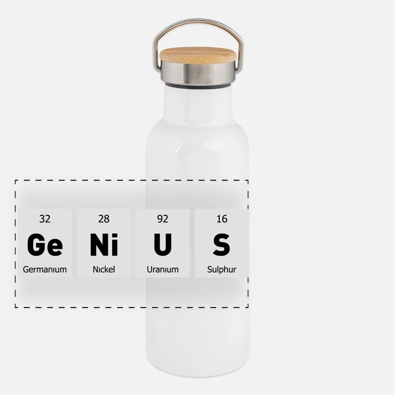 Genius Nerd Geek Panoramic Thermal Bottle with Bamboo Lid