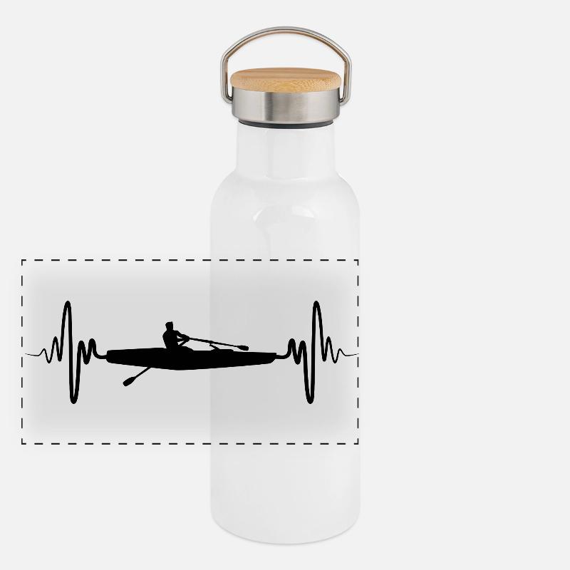 Rowing Sculling Panoramic Thermal Bottle with Bamboo Lid