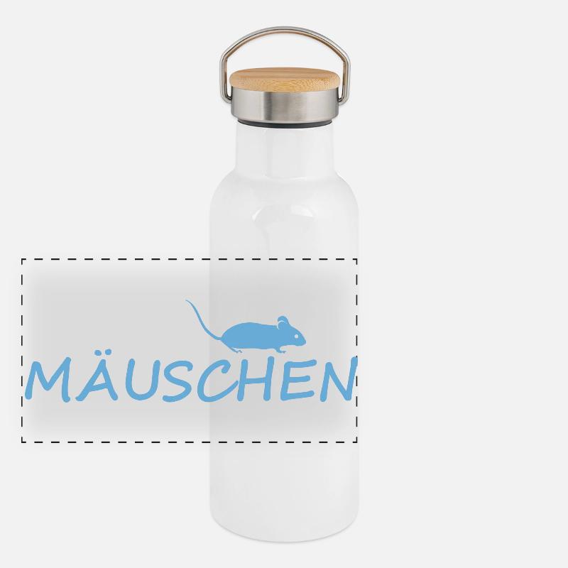 Panorama Thermosflasche mit Bambusdeckel