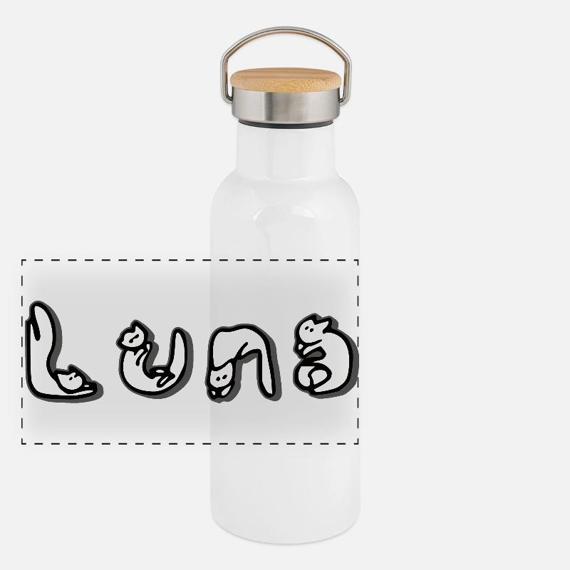 Luna Gourde isotherme avec bouchon en bambou