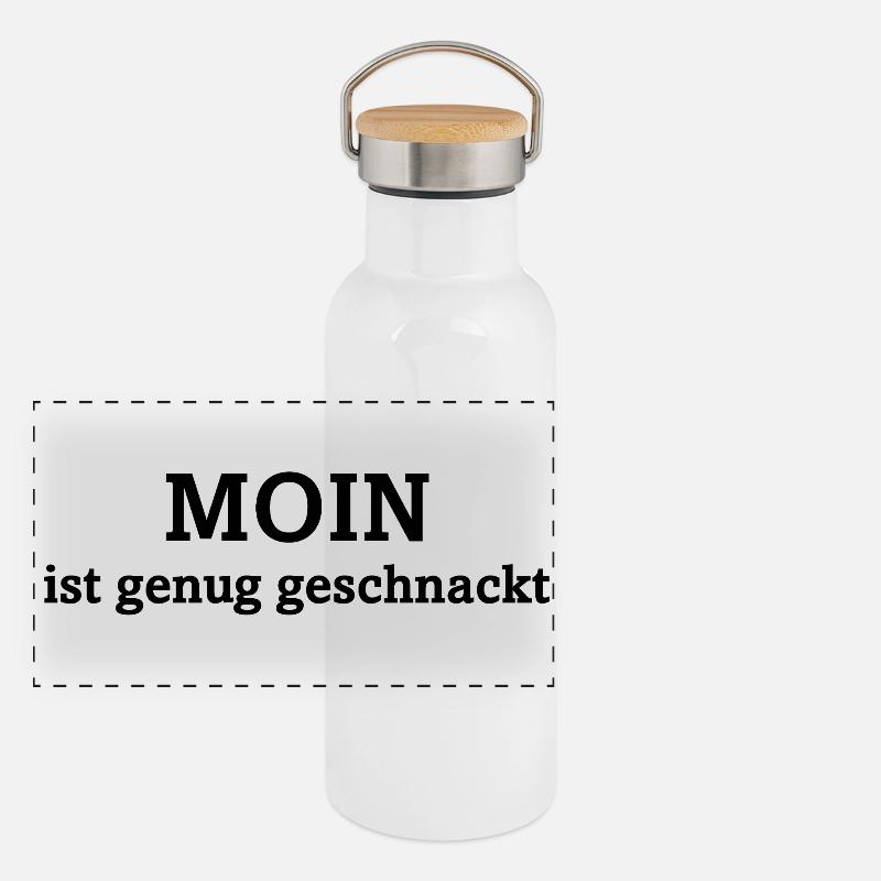 MOIN a assez discuté Gourde isotherme avec bouchon en bambou