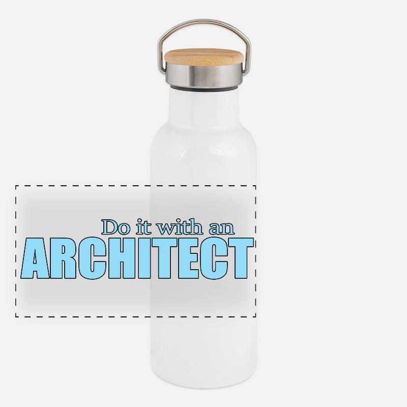 Architecte Gourde isotherme avec bouchon en bambou