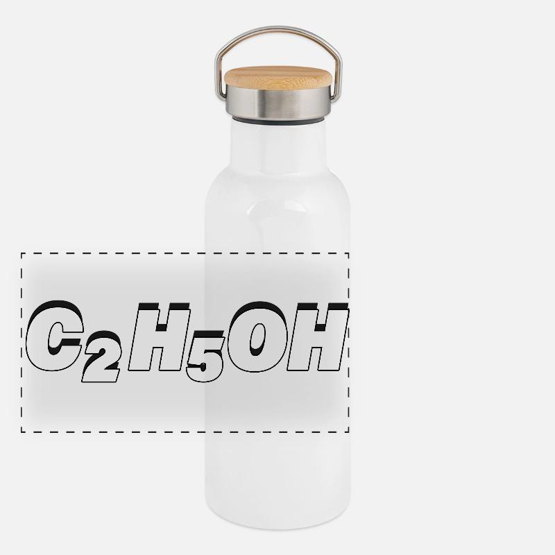 Panorama Thermosflasche mit Bambusdeckel