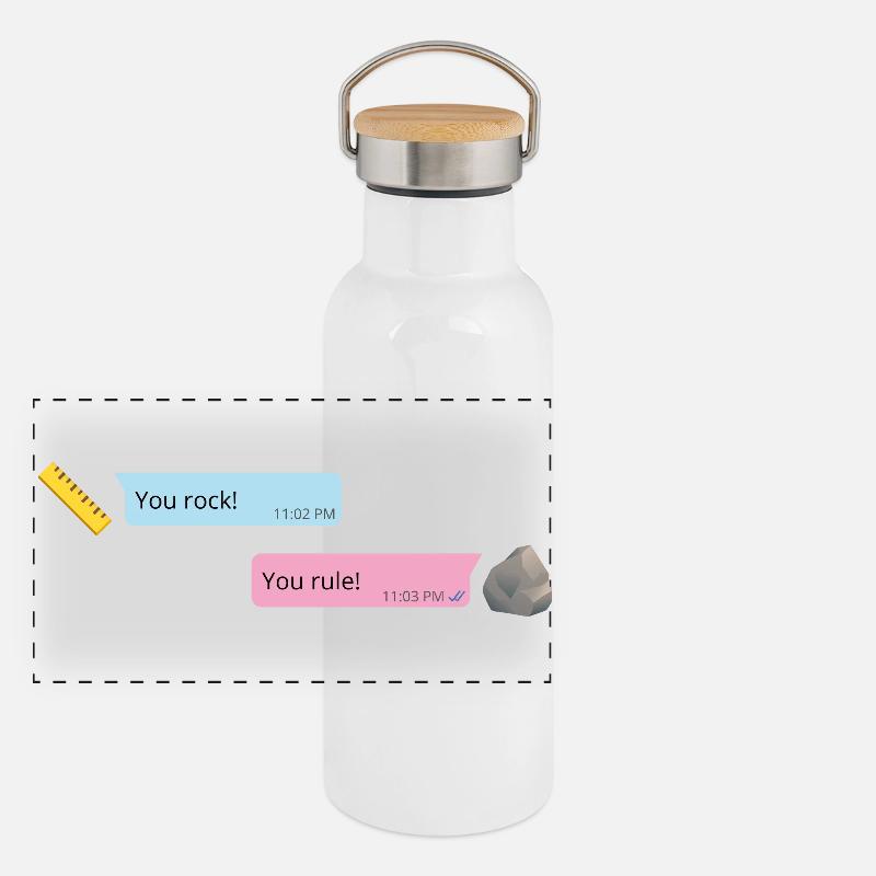 Rock & Rule Panorama Thermosflasche mit Bambusdeckel