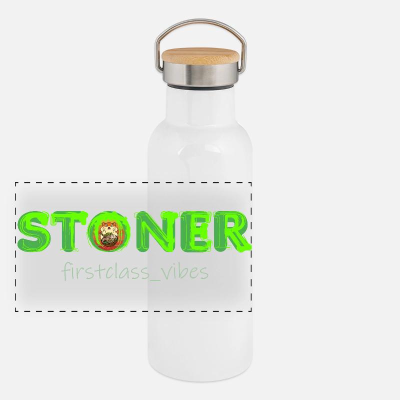 Stoner firstclass_vibes Panorama Thermosflasche mit Bambusdeckel