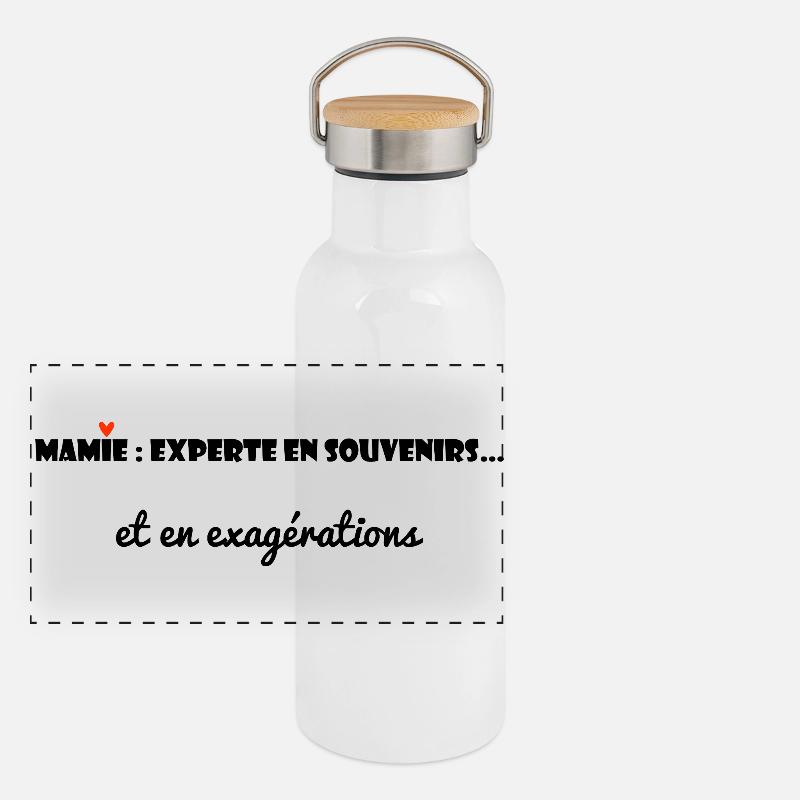 OMA. MAMA. OMA. MUTTERTAG Panorama Thermosflasche mit Bambusdeckel