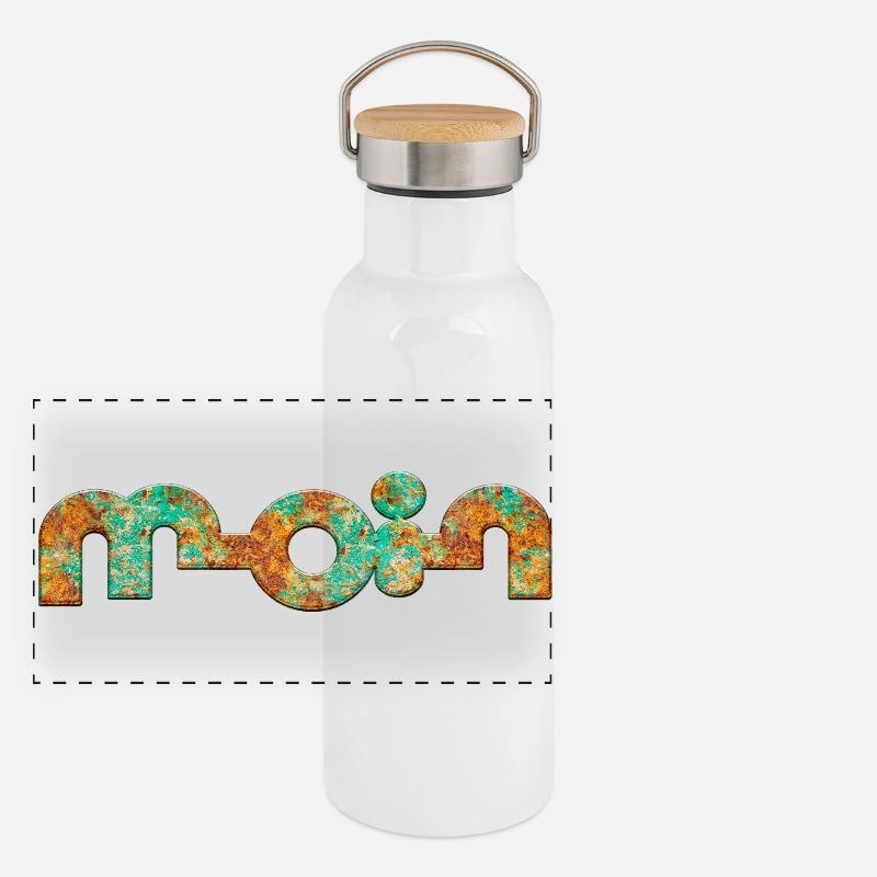 Panorama Thermosflasche mit Bambusdeckel