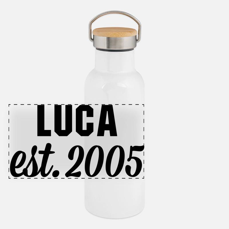 Luca est 2005 Panorama Thermosflasche mit Bambusdeckel