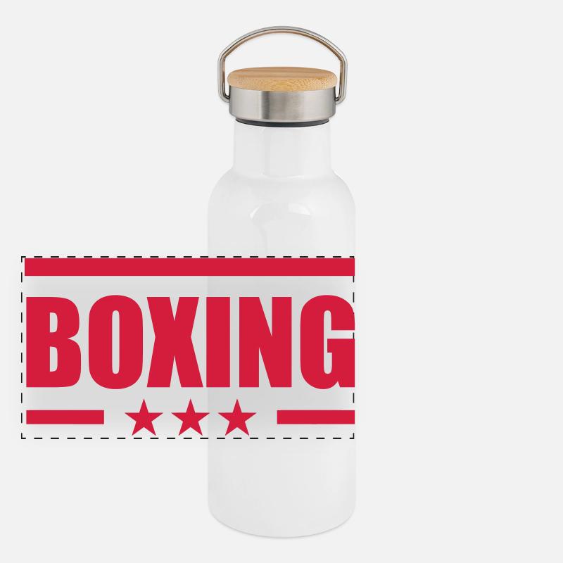 Boxing Gourde isotherme avec bouchon en bambou