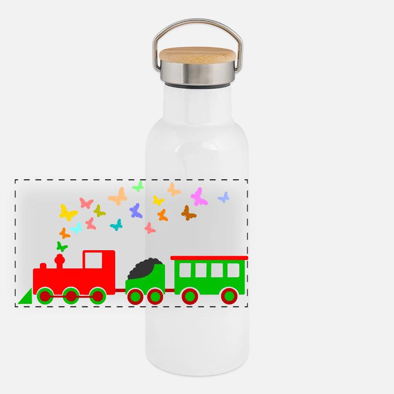 railroad Panoramic Thermal Bottle with Bamboo Lid