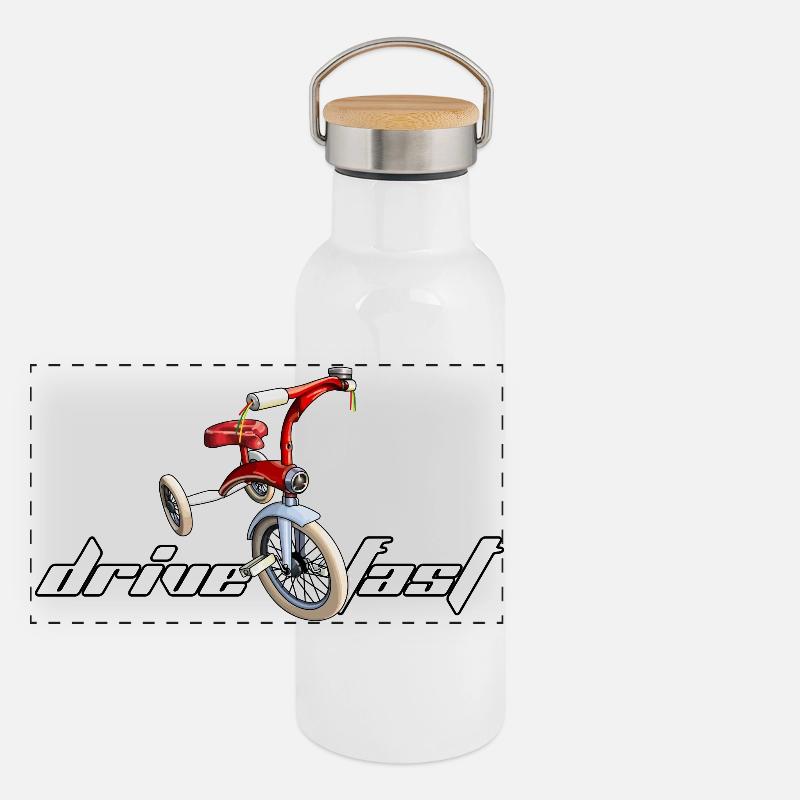 Tricycle Gourde isotherme avec bouchon en bambou
