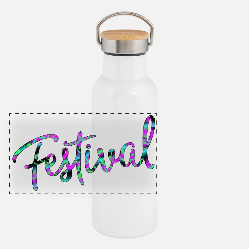 Festival Panorama Thermosflasche mit Bambusdeckel