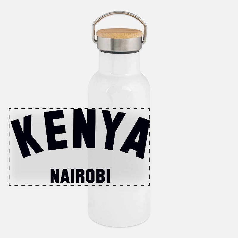 KENYA, Nairobi Panoramic Thermal Bottle with Bamboo Lid
