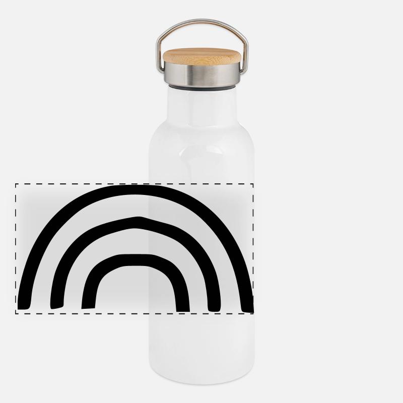 Rainbow Panoramic Thermal Bottle with Bamboo Lid